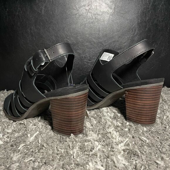 NIB TOMS Majorca Caged Slingback Leather Sandals - Picture 5 of 8